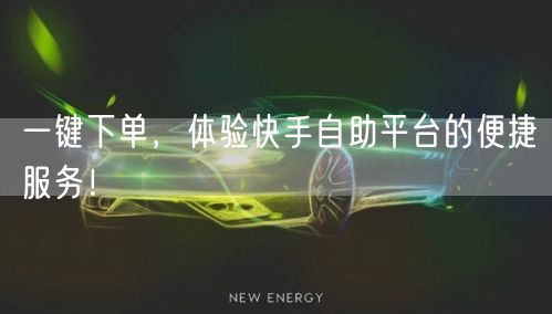 一键下单,体验快手自助平台的便捷服务!