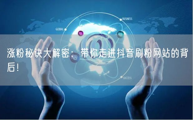 涨粉秘诀大解密:带你走进抖音刷粉网站的背后!