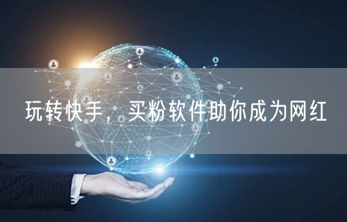 玩转快手,买粉软件助你成为网红