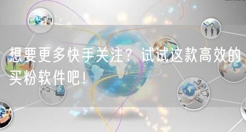想要更多快手关注?试试这款高效的买粉软件吧!