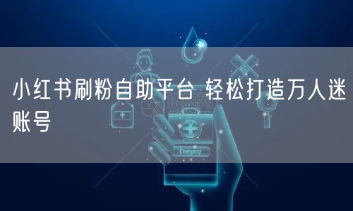 小红书刷粉自助平台 轻松打造万人迷账号