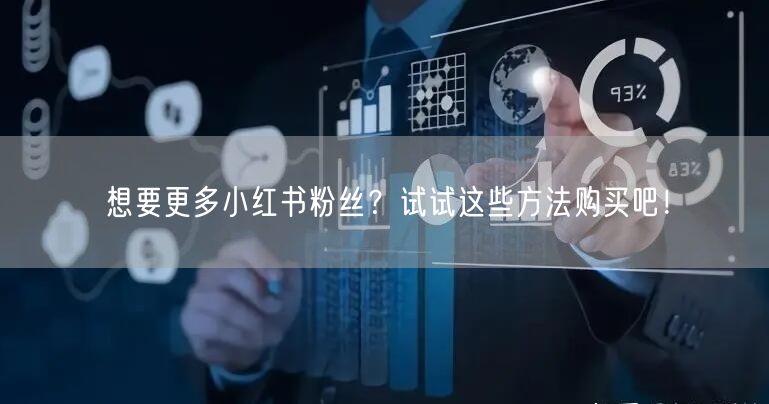 想要更多小红书粉丝?试试这些方法购买吧!
